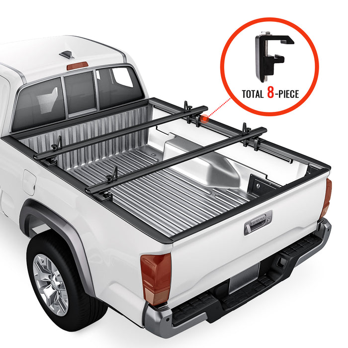 AA-Racks Compatible Tacoma 2005-On Low Profile Aluminum Truck Bed Racks (300lb On Road Capacity) (APX2503-TA) - AA Products Inc
