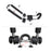 AA-Racks 2 Pair Stainless Steel J-Bar Rack Roof Top Mount with Ratchet Bow and Anchor Straps, Folding Carrier for Your Canoe, SUP and Kayaks on SUV Car Truck(KSX-125-BLK) - AA Products Inc