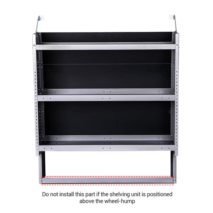 AA Products Steel Low/Mid/High Roof Van Shelving Storage System Fits Transit, GM, NV, Promaster and Sprinter, Notched Bottom(SH-4603-GAP) - AA Products Inc