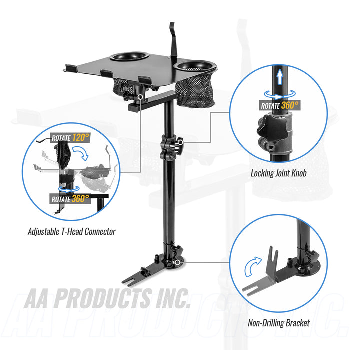 AA Products Adjustable Car Laptop Mount Truck Vehicle Notebook Stand Holder With Non-Drilling Bracket (K005-B1) - AA Products Inc
