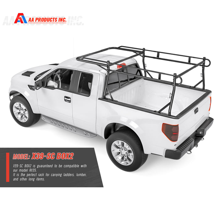 AA-Racks Adjustable Side bar with 30'' Short Over Cab. Extension for Basic 2 Bar Pickup Truck Rack - (P39-SC-BX2) - AA Products Inc
