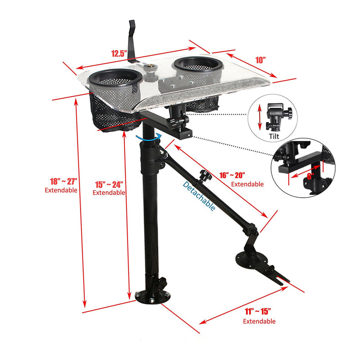 AA Products Adjustable Auto Laptop Mount Truck Vehicle Netbook Stand Holder with Supporting Arm Kit (K005-A2) - AA Products Inc