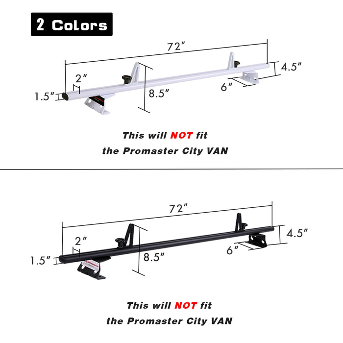 AA-Racks Aluminum Van Ladder Roof Racks (Fits: RAM ProMaster 2013-On) (AX312-PR) - AA Products Inc