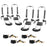 AA-Racks 2 Pair J-Bar Foldable Aluminum Kayak Rack Roof Top Mount with 16 Ft Ratchet Lashing Straps, Folding Carrier for Your Canoe, SUP and Kayaks on SUV Car Truck (KAX125) - AA Products Inc