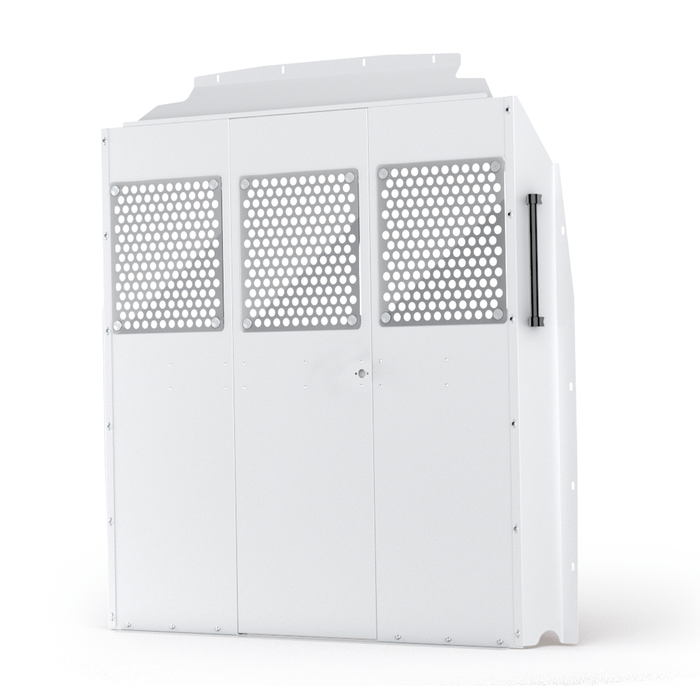 AA Products Model PT-TR-MR-WB Cargo Van Safety Partition Equipped with Acrylic Custom Window Board, Medium Roof Protective Bulkhead Fit for Transit Full Size Vans (PT-TR-MR-WB) - AA Products Inc