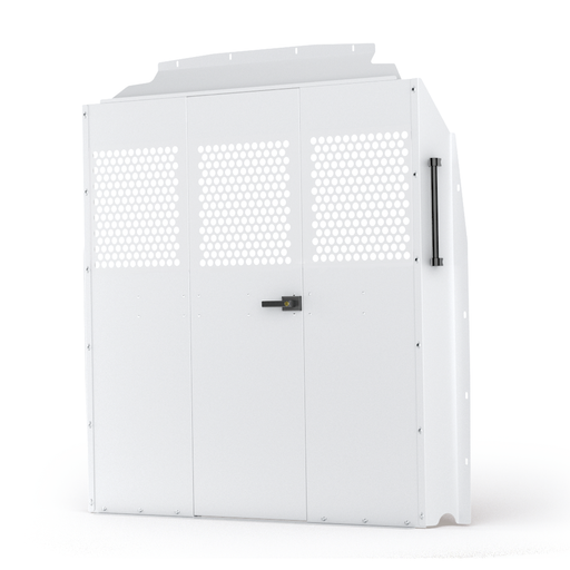 AA Products Model PT-TR-MR-DK Cargo Van Safety Partition with Door Kit Medium Roof Protective Bulkhead Fit for Transit Full Size Vans (PT-TR-MR-DK) - AA Products Inc