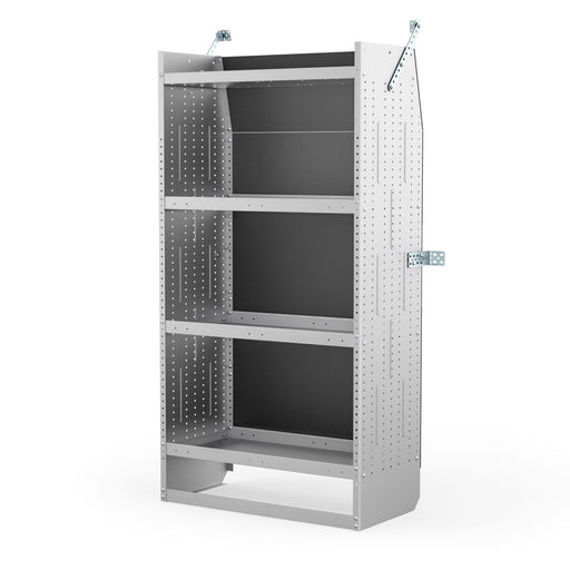 AA Products Model SH-6203 Steel Mid/High Roof Van Shelving Storage System Fits Transit, ProMaster and Sprinter, 4 Tiers Van Shelving Units, 32''W x 62''H x 16''D (SH-6203) - AA Products Inc