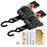 AA-Racks Heavy Duty Retractable Ratchet Straps (2 Pack) - 2 Inch x 9 Ft 3300lbs Break Strength, Tie Down Straps for Securing Cargo, Truck Rack Ratchet Strap Kit with S-Hooks - AA Products Inc