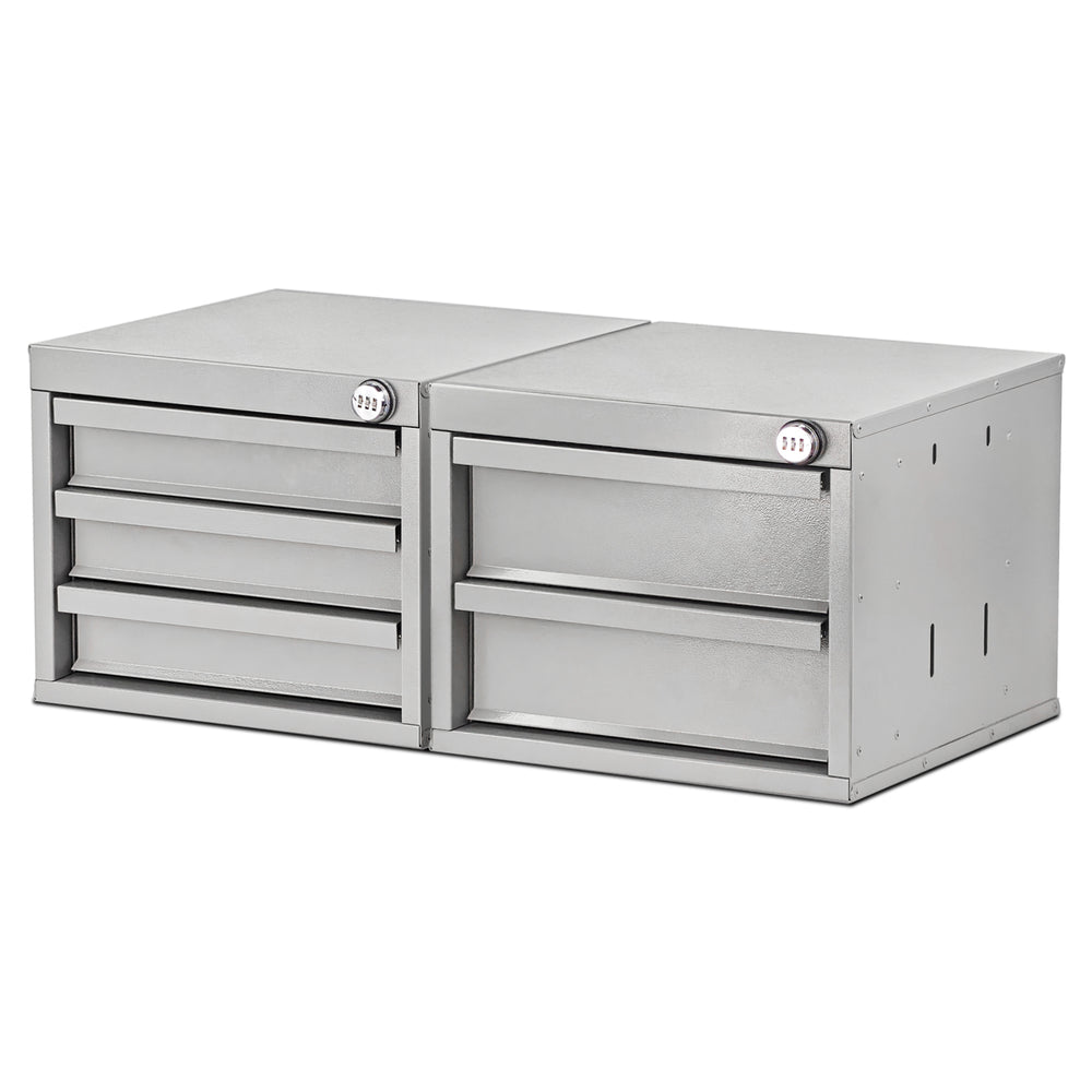 AA Products Drawer Cabinet Set with Password Lock Designed for 16" D AA Van Shelving, Set of 2 Steel Storage Cabinet for Van, Utility Garage(DW-A30A50) - AA Products Inc