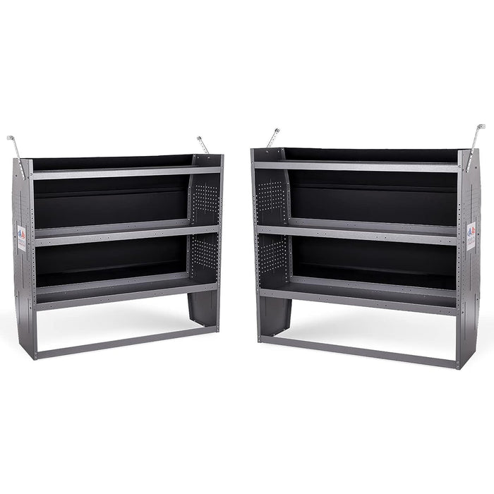 AA Products SH-4305(2) Steel Van Shelving Storage System Fits for NV200, Transit Connect 2014+, Promaster City and Chevy City Express - AA Products Inc