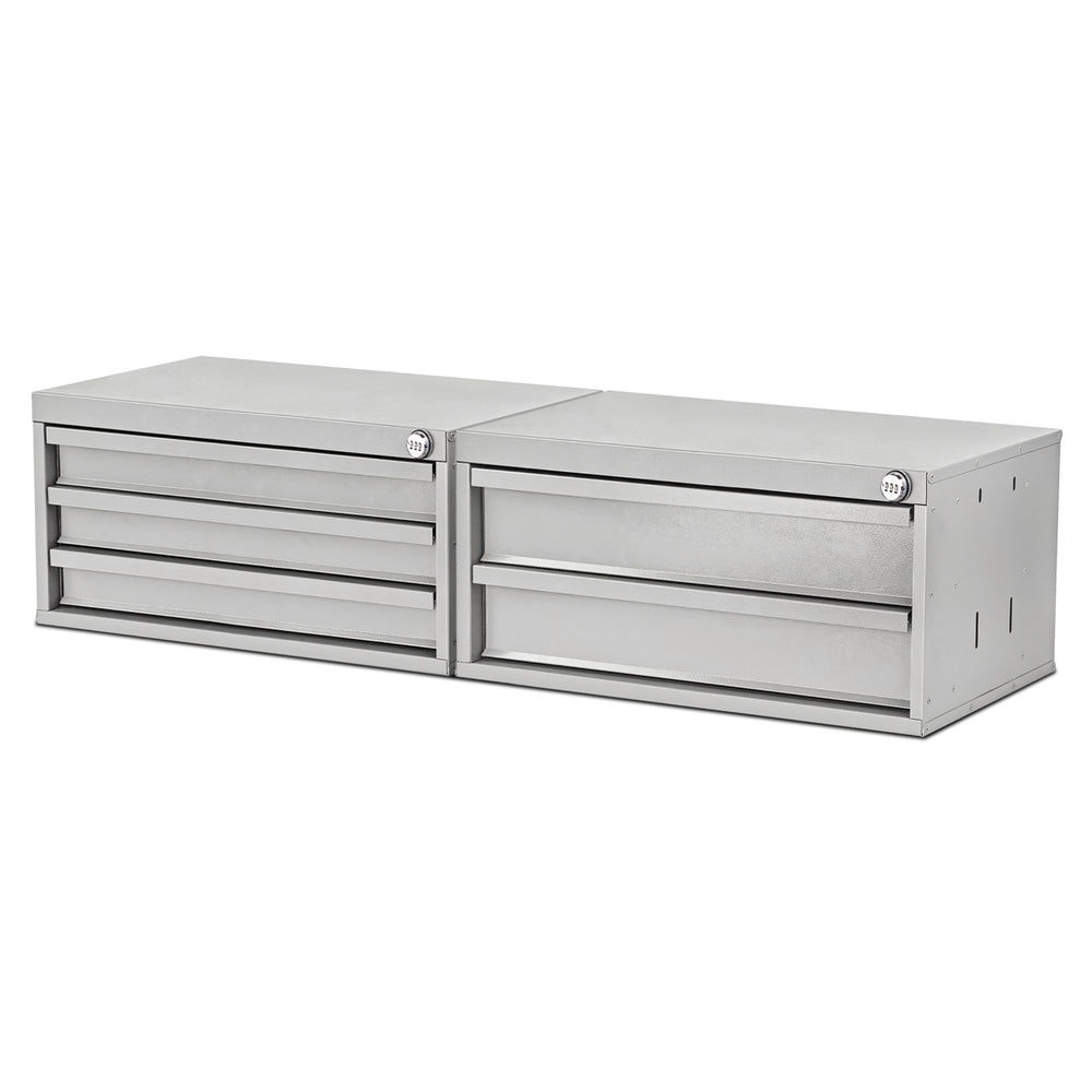 AA Products Drawer Cabinet Set with Password Lock Designed for 16" D AA Van Shelving, Set of 2 Steel Storage Cabinet for Van, Utility Garage(DW-B30B50) - AA Products Inc