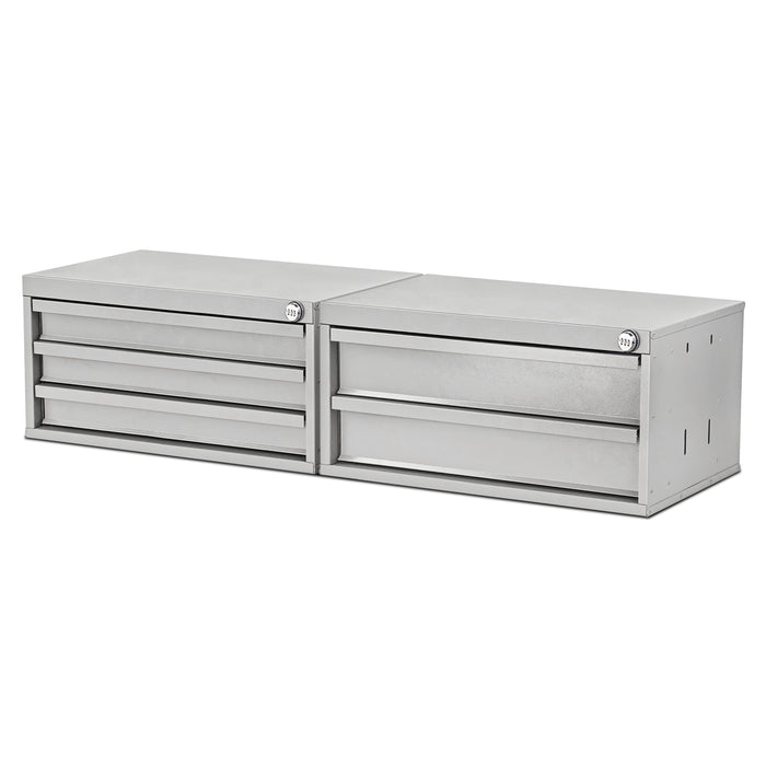 AA Products Drawer Cabinet Set with Password Lock Designed for 16" D AA Van Shelving, Set of 2 Steel Storage Cabinet for Van, Utility Garage(DW-B30B50) - AA Products Inc