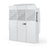 AA Products Model PT-PR-DKWB Steel Cargo Van Safety Partition Equipped with Acrylic Custom Window Board, High/Low Roof Protective Bulkhead with Door Kit Fit for ProMaster Full Size Vans - AA Products Inc