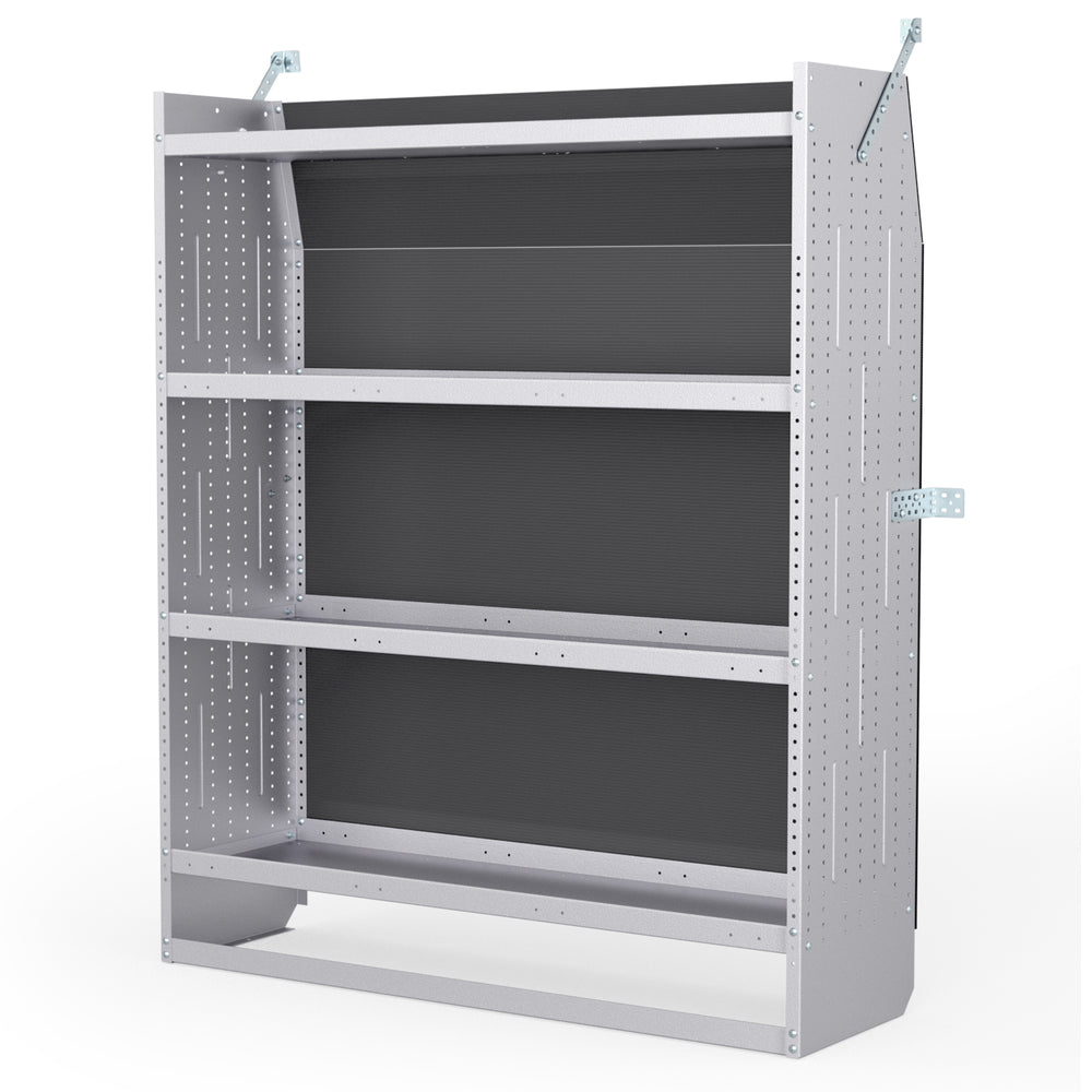 AA Products Model SH-6205 Steel Mid/High Roof Van Shelving Storage System Fits Transit, NV, Promaster and Sprinter, Van Shelving Units, 52''W x 62''H x 16''D（SH-6205） - AA Products Inc
