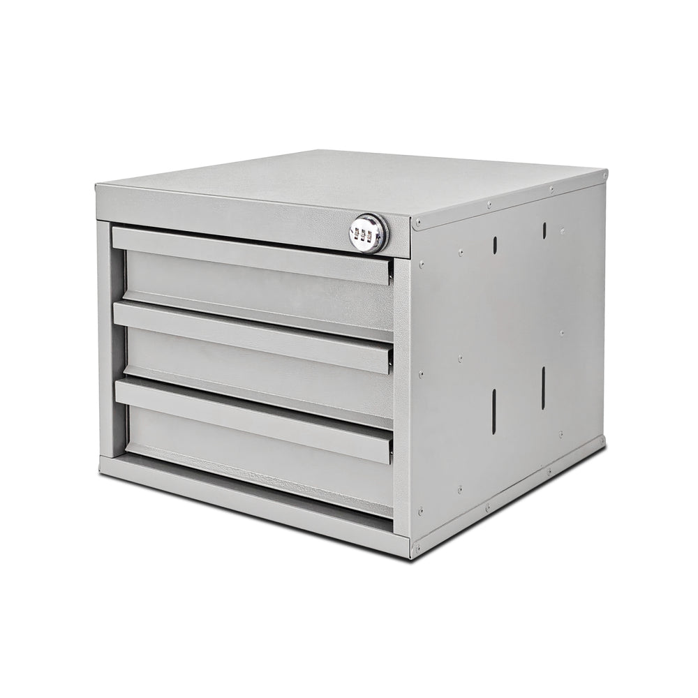 AA Products Model DW-1630 3 Tiers Drawer Cabinet with Password Lock Designed for Tools Room, Utility Room, Workplace, Carriage, Garage. 15.75’’W x 12.5’’H x 15.6”D - Sold Individually - AA Products Inc