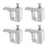 AA-Racks P-AC-10 Aluminum Mounting Clamps Truck Cap Topper Camper Shell for Ford Super Duty Trucks F-250 F-350, Set of 4 - Black(P-AC(4)-10） - AA Products Inc