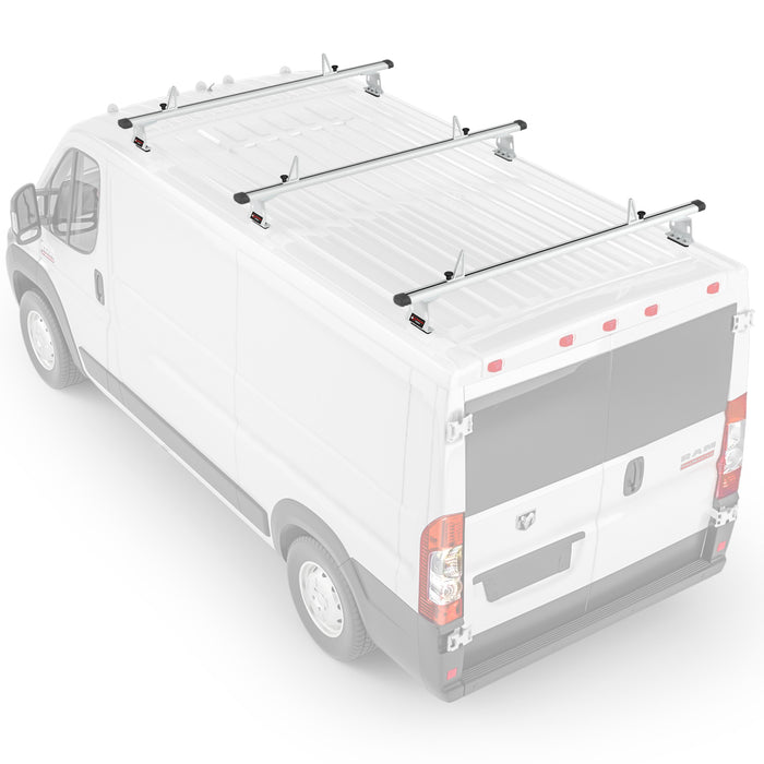 AA Racks Model AX302 Aluminum Van Ladder Roof Rack System Fits for 2013-On RAM ProMaster/ 2015-On Transit - 2/3 Bar 72'(AX302-72-PR/TR) - AA Products Inc