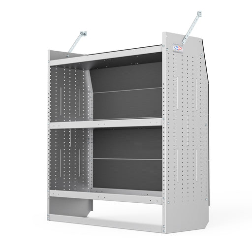 AA Products Model SH-4604-T3 Steel Low/Mid/High Roof Van Shelving Storage System Fits Transit, GM, NV, Promaster, Sprinter and Metris, Contoured Shelving Unit, 42" W x 46" H x 16" D(SH-4604-T3) - AA Products Inc