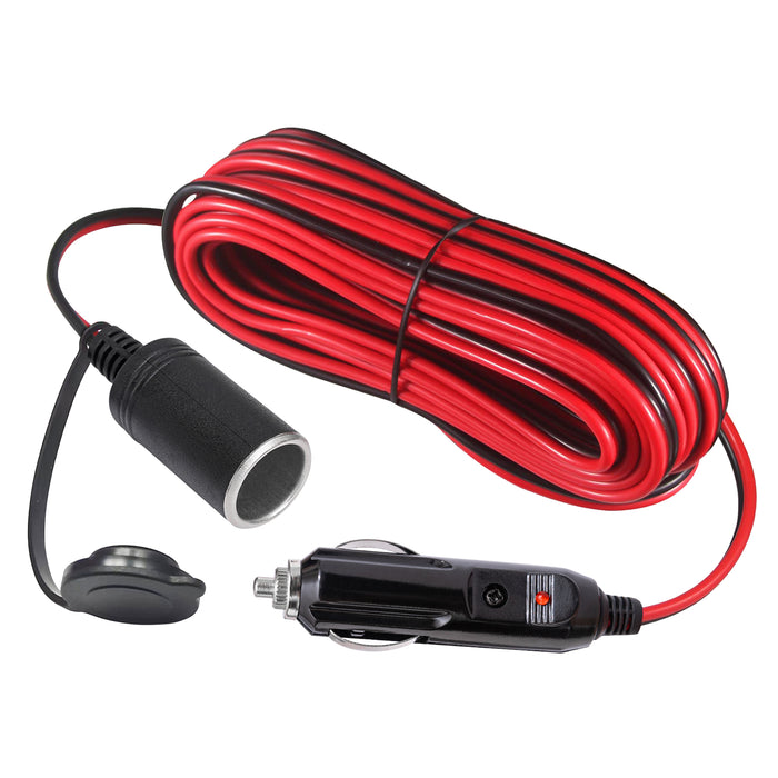 AA Products P-SH-Cigarette Lighter Extension Cord DC 12V to 24V Max 15A 16.4 Ft 16AWG Wire Compatible with AA Products Power Inverter (P-SH-CLEC-16FT) - AA Products Inc