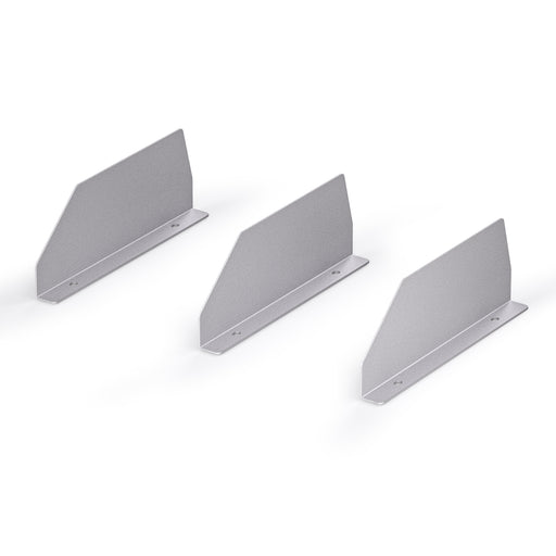 AA Products P-SH-Divider-TOP 4.3" Heightened Version Shelf Divider Shelf Accessories Designed for top boards of 13" Depth Van Shelving Storage, Set of 3 - Grey (P-SH-Divider-T) - AA Products Inc