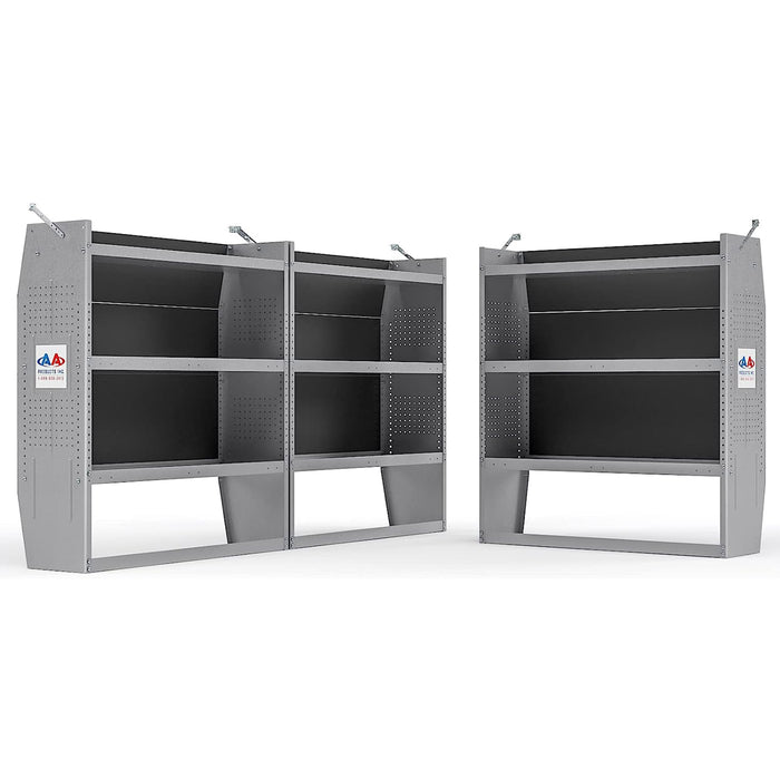 AA Products SH-4604(3) Steel Low/Mid/High Roof Van Shelving Storage System Fits Econoline, Transit, GM, NV, Promaster, Sprinter and Metris - AA Products Inc