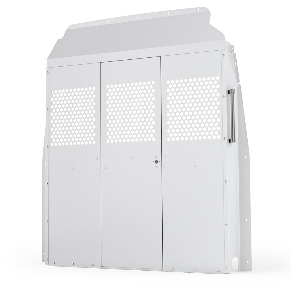 AA Products Model PT-SP-HR Cargo Van Safety Partition Protective Bulkhead Fit for Full Size High Roof Sprinter Vans Grey
