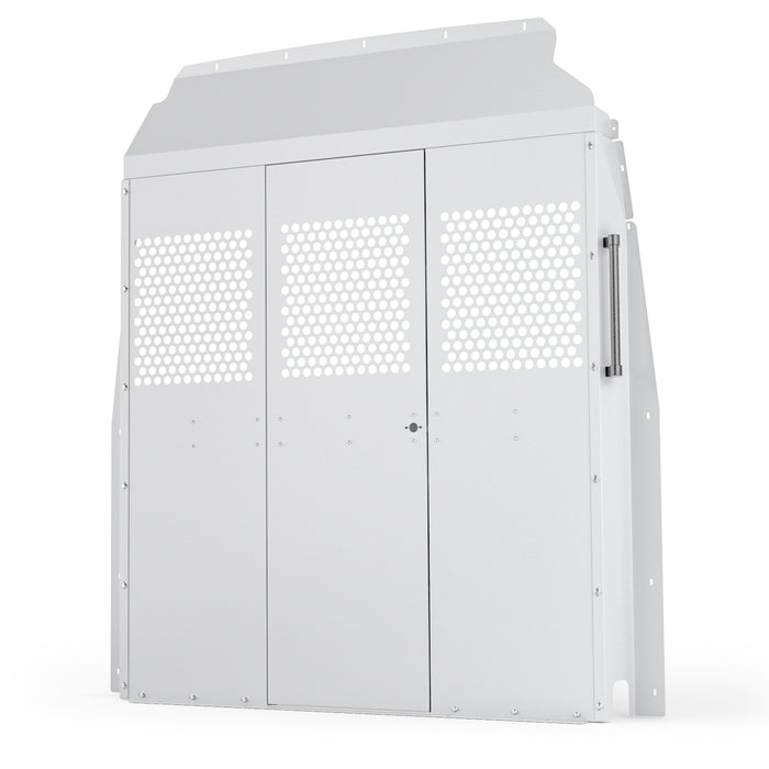 AA Products Model PT-SP-HR Cargo Van Safety Partition Protective Bulkhead Fit for Full Size High Roof Sprinter Vans Grey
