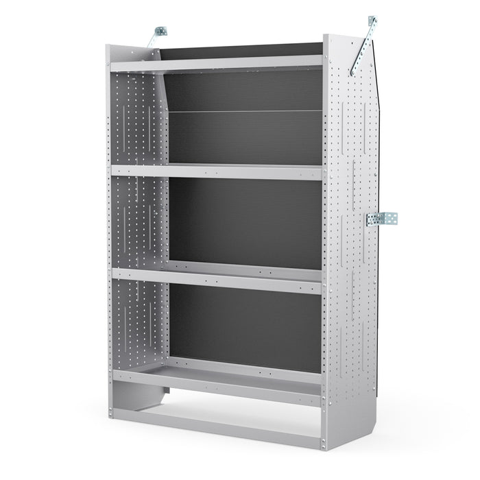 AA Products Model SH-6204 Steel Mid/High Roof Van Shelving Storage System Fits Transit, ProMaster and Sprinter, 4 Tiers Van Shelving Units, 42''W x 62''H x 16''D(SH-6204) - AA Products Inc