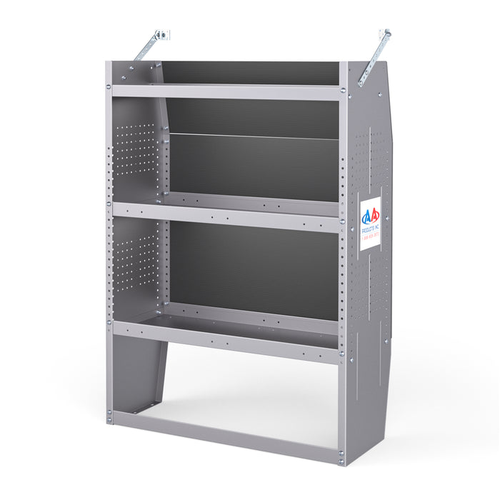 Compartment Shelving with Removable Bins for High Roof Vans