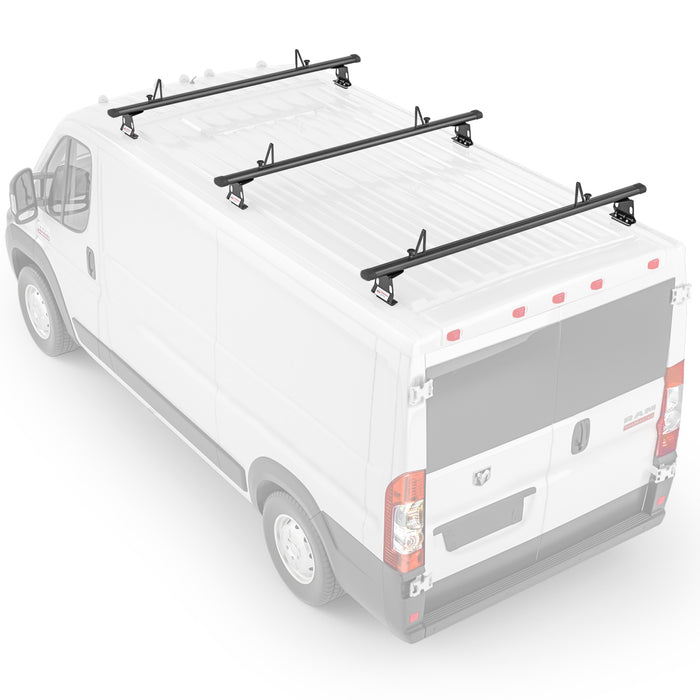 AA Racks Model AX302 Aluminum Van Ladder Roof Rack System Fits for 2013-On RAM ProMaster/ 2015-On Transit - 2/3 Bar 72'(AX302-72-PR/TR) - AA Products Inc