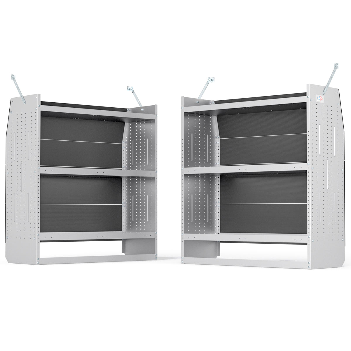 AA Products Model SH-4604-T3(2) Steel Low/Mid/High Roof Van Shelving S ...