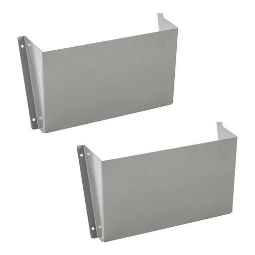 AA Products P-SH-Hanging File Holder Steel Hanging Paper Organizer Paper Document Storage, Easy Mounts on Shelves, Partitions, Walls, Set of 2, Silver（P-SH-HFH-13)） - AA Products Inc