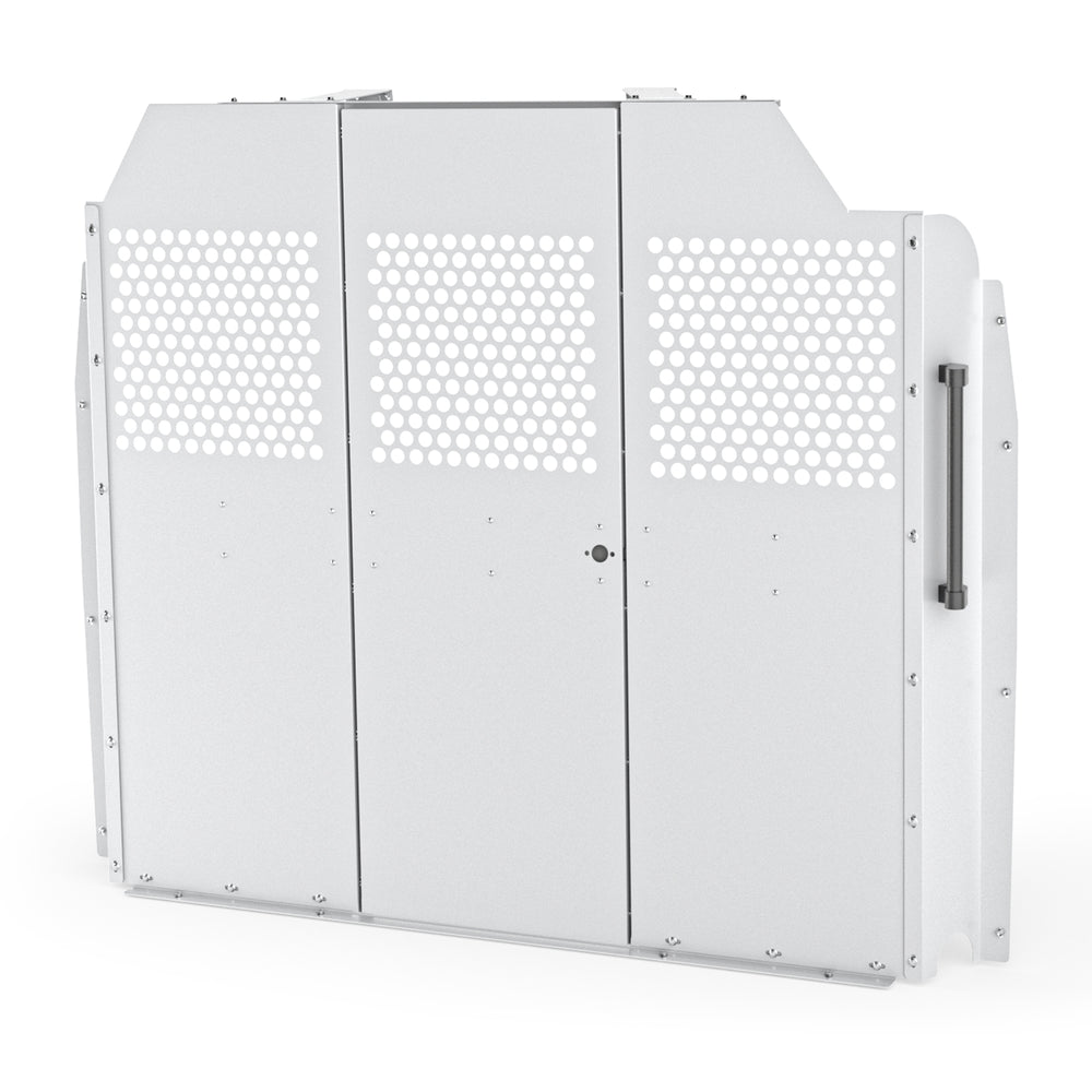 AA Products Model PT-TR-LR Cargo Van Safety Partition Low Roof Protective Bulkhead Fit for Transit Full Size Vans Grey (PT-TR-LR) - AA Products Inc