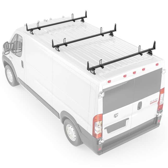 AA-Racks Model X202 Steel Van Roof Rack Cross Bars Fits 2013-On RAM ProMaster/ 2015-On Transit(X202-PR/TR) - AA Products Inc