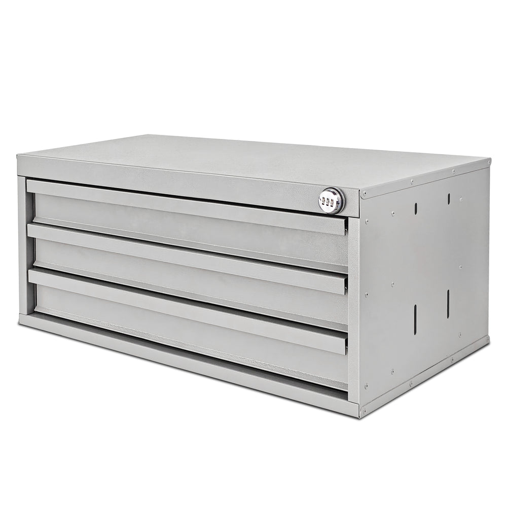 AA Products Model DW-2630 3 Tiers Drawer Cabinet with Password Lock Designed for Tools Room, Utility Room, Workplace, Carriage, Garage. 25.75’’W x 12.5’’H x 15.6”D - Sold individually - AA Products Inc