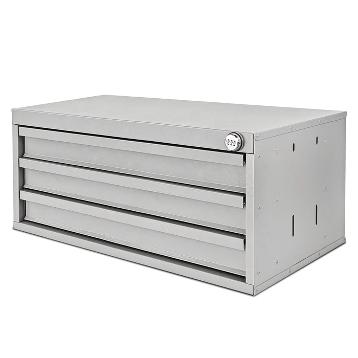 AA Products Model DW-2630 3 Tiers Drawer Cabinet with Password Lock Designed for Tools Room, Utility Room, Workplace, Carriage, Garage. 25.75’’W x 12.5’’H x 15.6”D - Sold individually - AA Products Inc