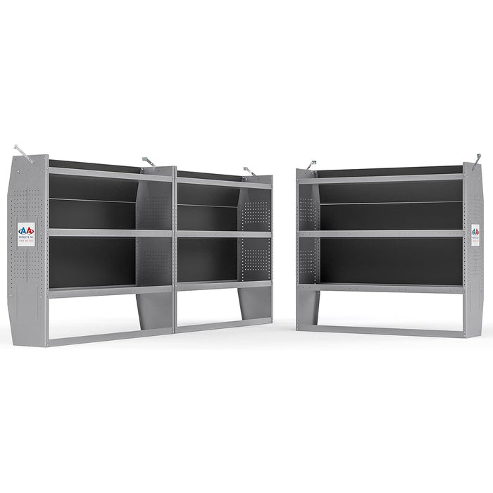 AA Products SH-4305(3) Steel Van Shelving Storage System Fits for NV200, Transit Connect 2014+, Promaster City and Chevy City Express - AA Products Inc