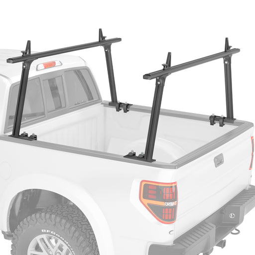 AA-Racks Model APX25-Lite Extendable Aluminum Truck Ladder Rack Adjustable Pick-Up Ladder Rack (No Drilling Required) - Black(APX25-Lite） - AA Products Inc