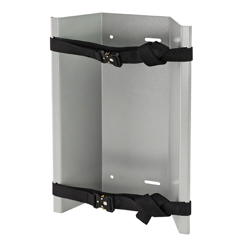 AA Products Model SH-BH-B Steel Propane Tank Holder Compatible with Van Shelving, Propane Bottle Holder with 4.9 FT &nbsp;Nylon Straps, fit for 3L/6L/9L Fire Extinguishers - AA Products Inc
