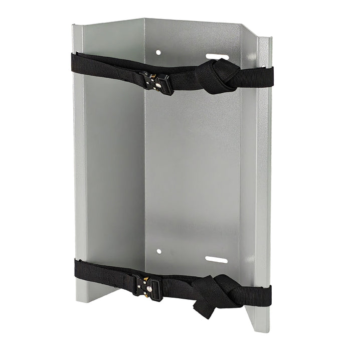 AA Products Model SH-BH-B Steel Propane Tank Holder Compatible with Van Shelving, Propane Bottle Holder with 4.9 FT &nbsp;Nylon Straps, fit for 3L/6L/9L Fire Extinguishers - AA Products Inc