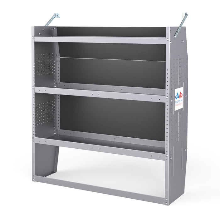 Compartment Shelving with Removable Bins for High Roof Vans