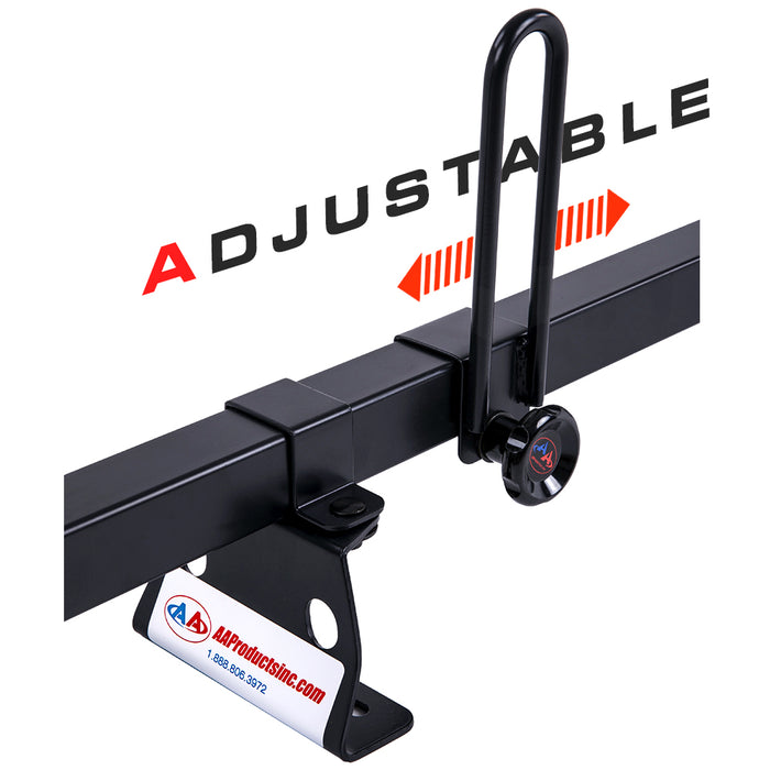 AA-Racks Model X202-ME Compatible with Metris 2014-On Heavy Gauge Steel 2 Bar (60") Van Roof Rack System w/Ladder Stopper Black(X202-60(2)-BLK-ME) - AA Products Inc