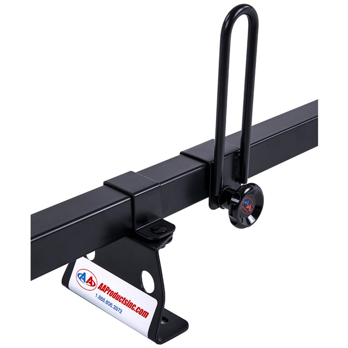AA-Racks Model X202-ME Compatible with Metris 2014-On Heavy Gauge Steel 2 Bar (60") Van Roof Rack System w/Ladder Stopper Black(X202-60(2)-BLK-ME) - AA Products Inc