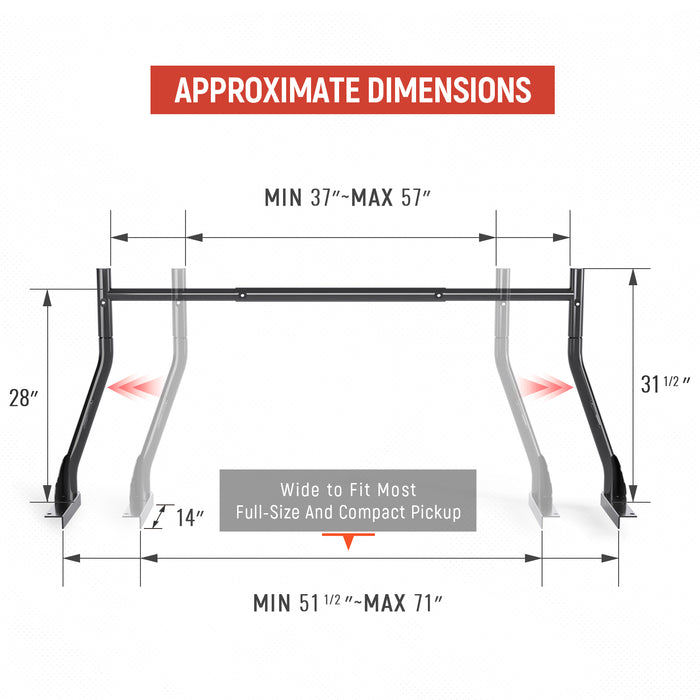 AA-Racks X31 Universal Pick-up Truck Utility Ladder Racks (X31) - AA Products Inc