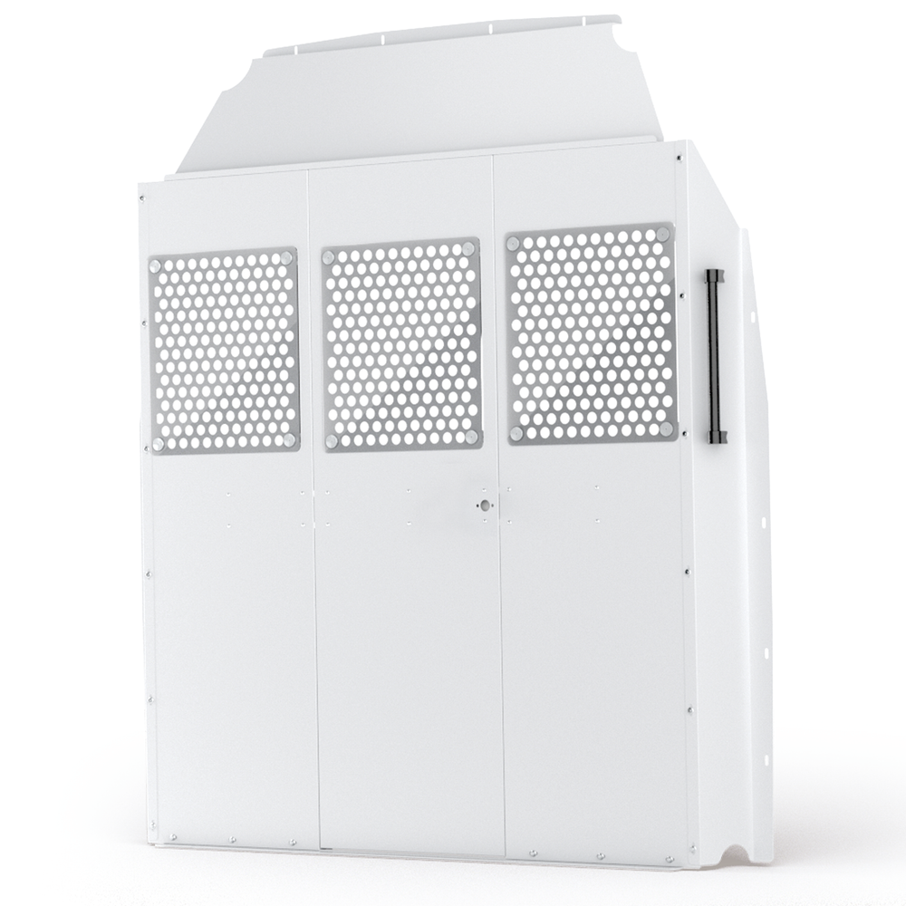 AA Products Model PT-TR-HR-WB Cargo Van Safety Partition Equipped with Acrylic Custom Window Board, High Roof Protective Bulkhead Fit for Transit Full Size Vans (PT-TR-HR-WB) - AA Products Inc