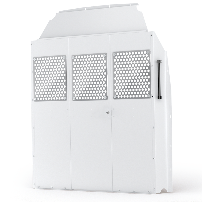 AA Products Model PT-TR-HR-WB Cargo Van Safety Partition Equipped with Acrylic Custom Window Board, High Roof Protective Bulkhead Fit for Transit Full Size Vans (PT-TR-HR-WB) - AA Products Inc