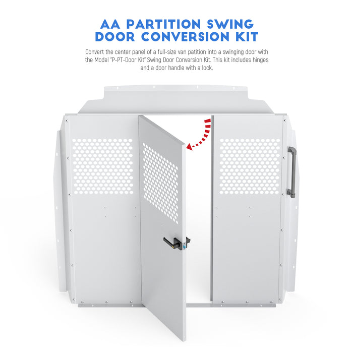 AA Products Model P-PT-DK Partition Swing Door Conversion Kit Fit for AA Van Safety Partition (P-PT-DK) - AA Products Inc