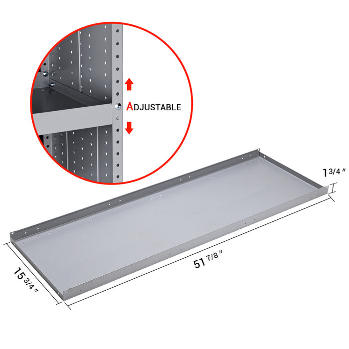 AA Products Model P-SH-6205-Tray for SH-6205(52" W * 62" H) Shelf Unit Shelf Accessories Grey(P-SH-6205-Tray)