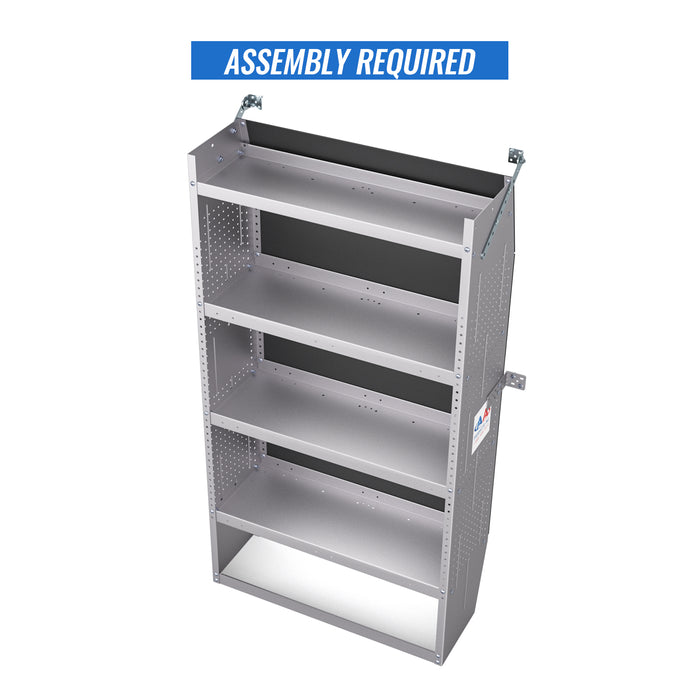 AA Products SH-6003 Steel Mid/High Roof Van Shelving Storage System Fits Transit, NV, ProMaster and Sprinter, Van Shelving Units, 32''W x 60''H x 13''D(SH-6003) - AA Products Inc