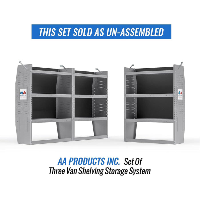 AA Products Inc. SH-4303(3) Steel Van Shelving Storage System Fits for NV200, Transit Connect 2014+ and Chevy City Express - AA Products Inc